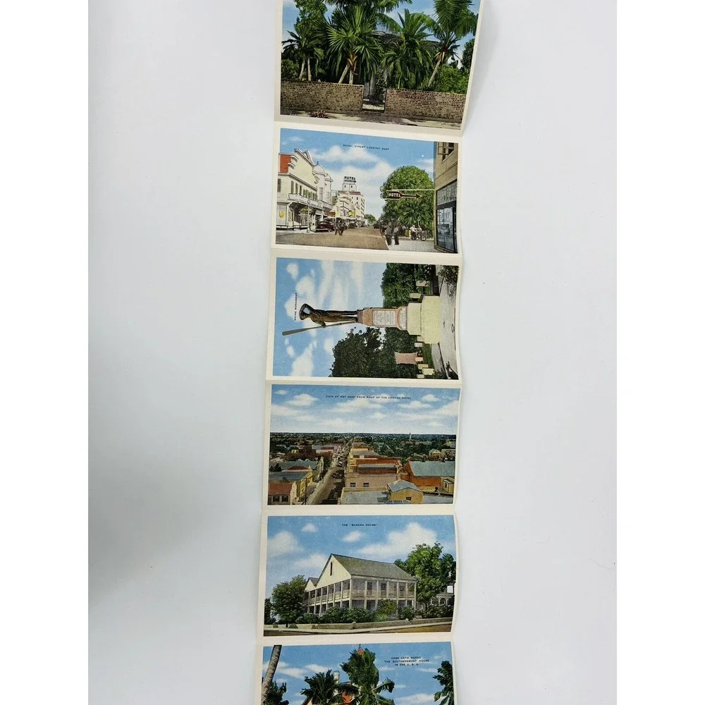 Vintage Florida Busch Gardens Key West Fold Out Postcards Souvenir Lot of 2